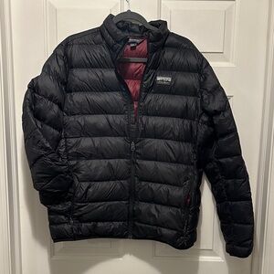 Eddie Bauer Black and Red Puffer Jacket